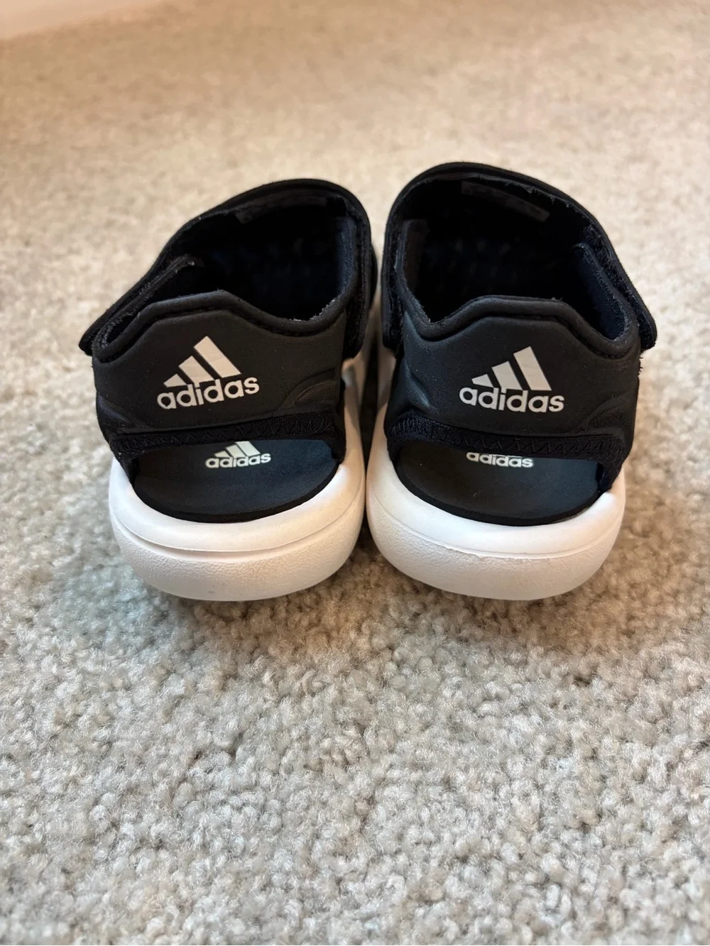 adidas Kids Black and White Sandals / Water Shoes